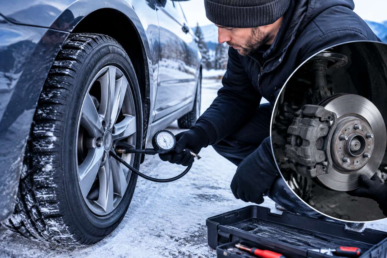 Pneus, pression et freinage : le trio sécurité de l’hiver Pneus, pression et freinage : le trio sécurité de l’hiver
