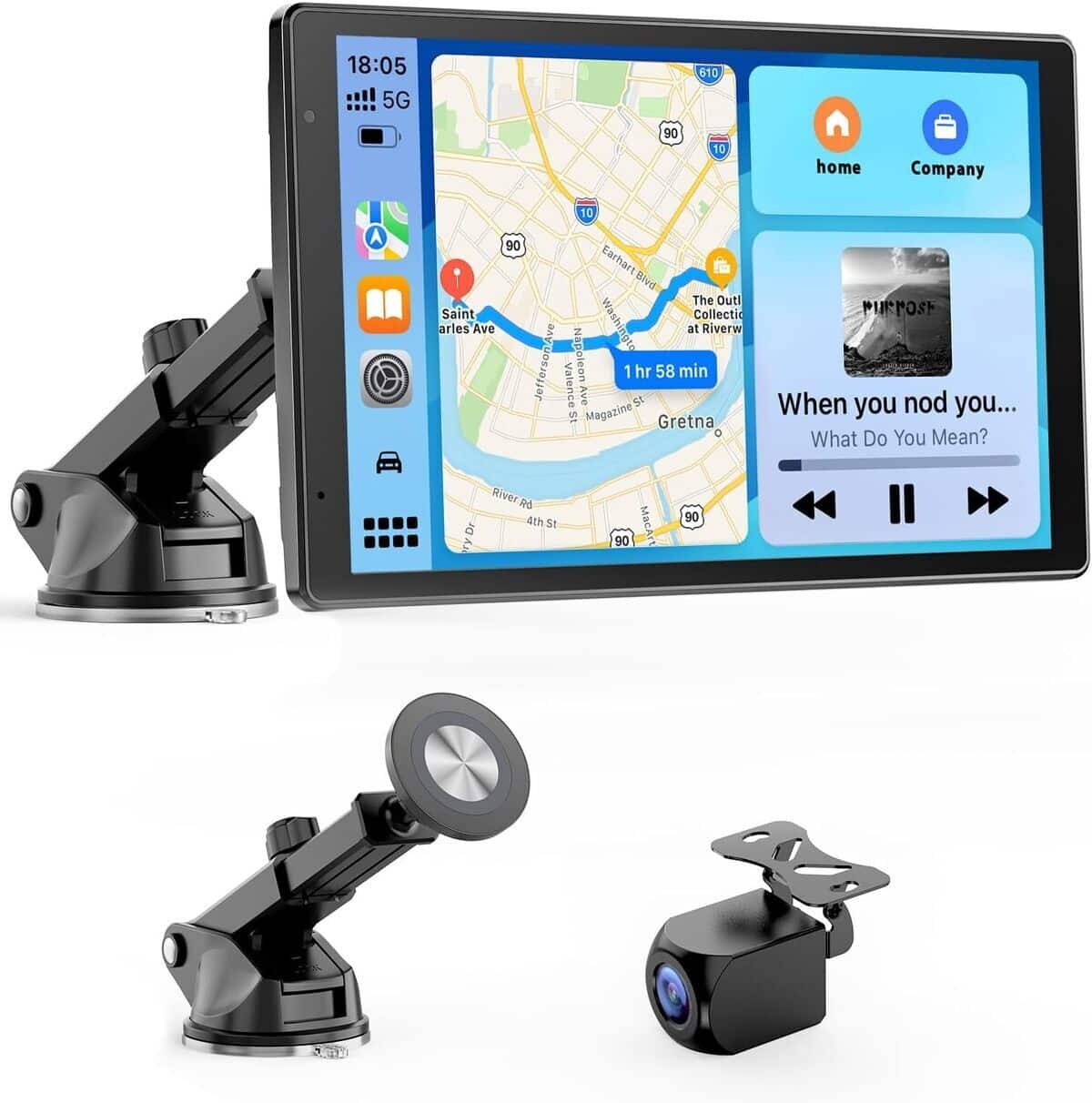 Test de l'écran Avylet CarPlay 8" : portable, sans fil et performant