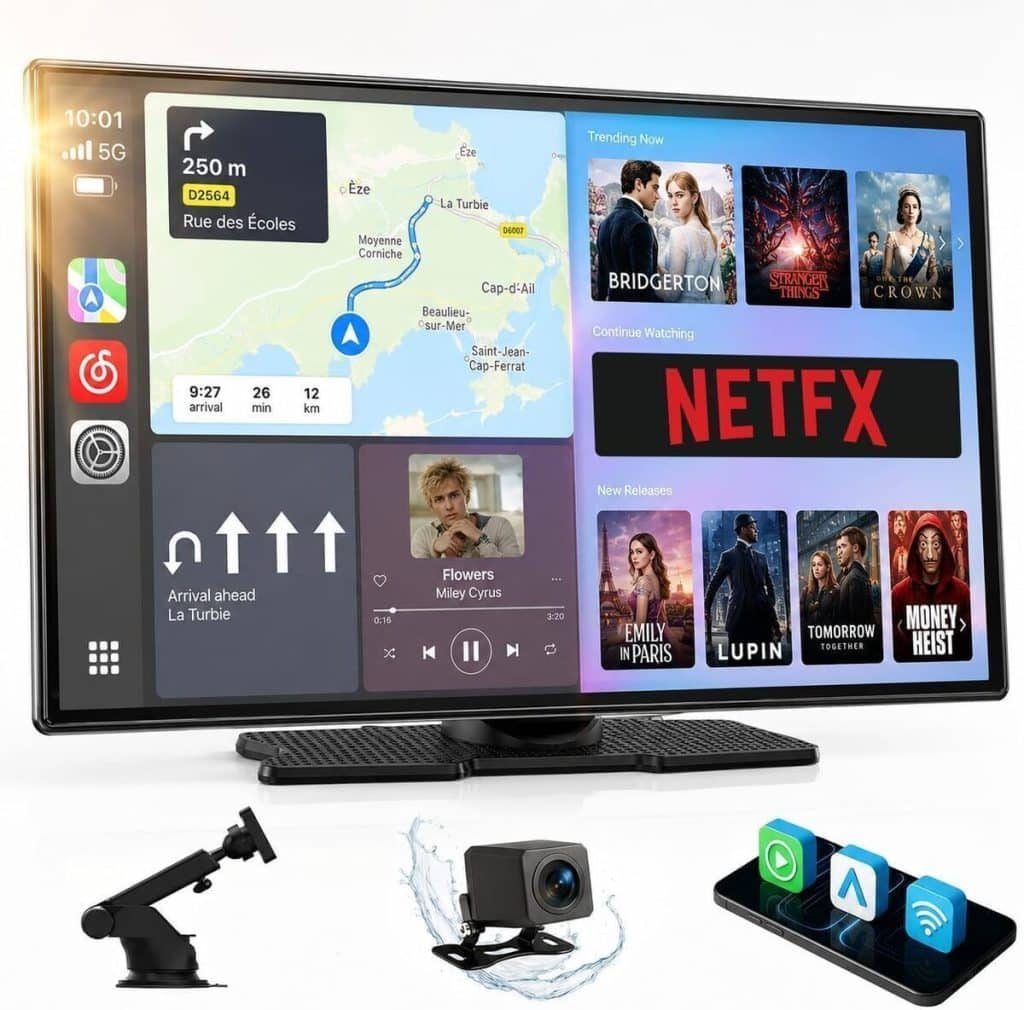 Test du Lamtto écran Carplay 9 pouces sans fil : polyvalence et connectivité